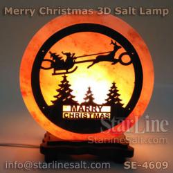 Merry Christmas 3D salt lamp